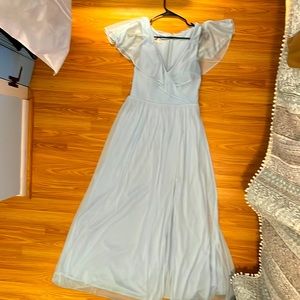 Azazie baby blue dress size 12